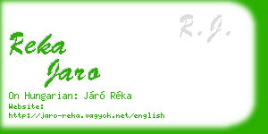 reka jaro business card