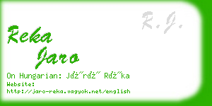 reka jaro business card